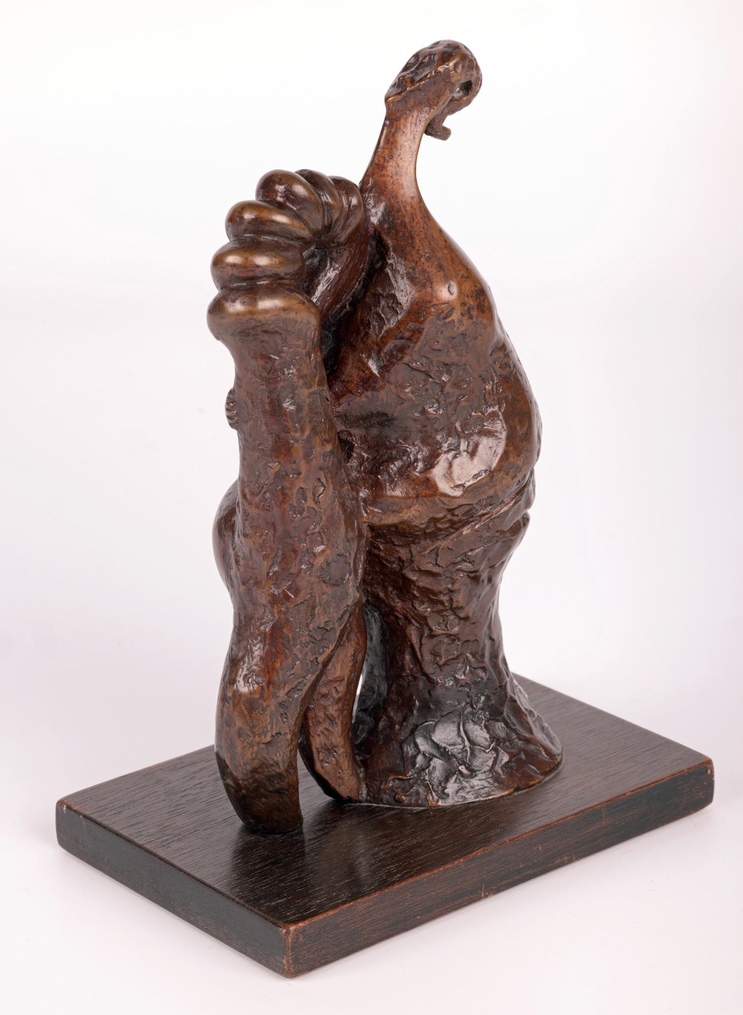 John Farnham Lady & The Shrimp Ltd Edn Bronze Sculpture For Sale 1