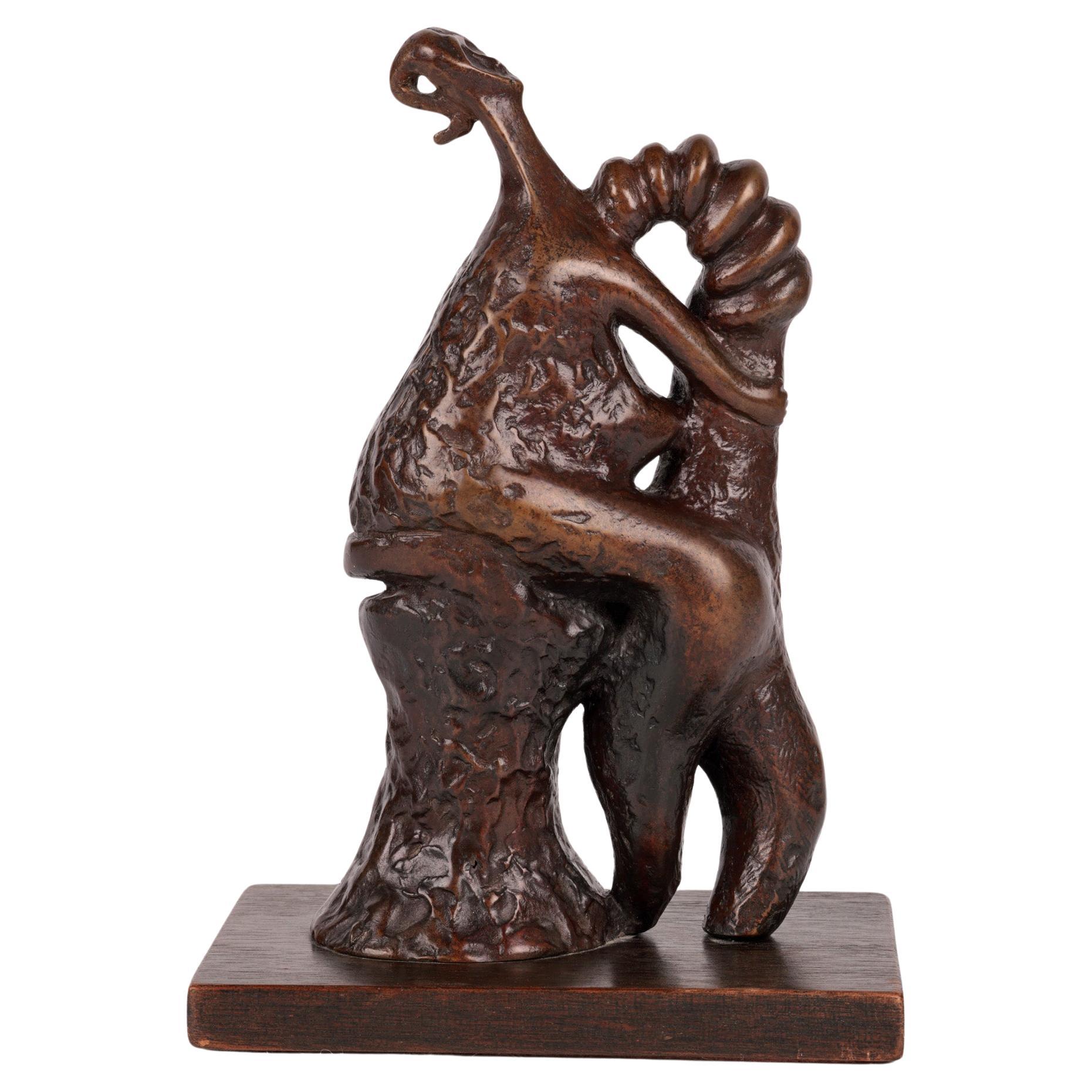 John Farnham Lady & The Shrimp Ltd Edn Bronze Sculpture For Sale