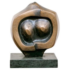 Vintage John Farnhan (English B .1942)  Bronze “Torso” On Marble Base Ltd. Ed 3/7