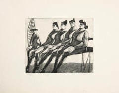 « Colloquy », gravure surréaliste signée et aquatinte de John Fenton