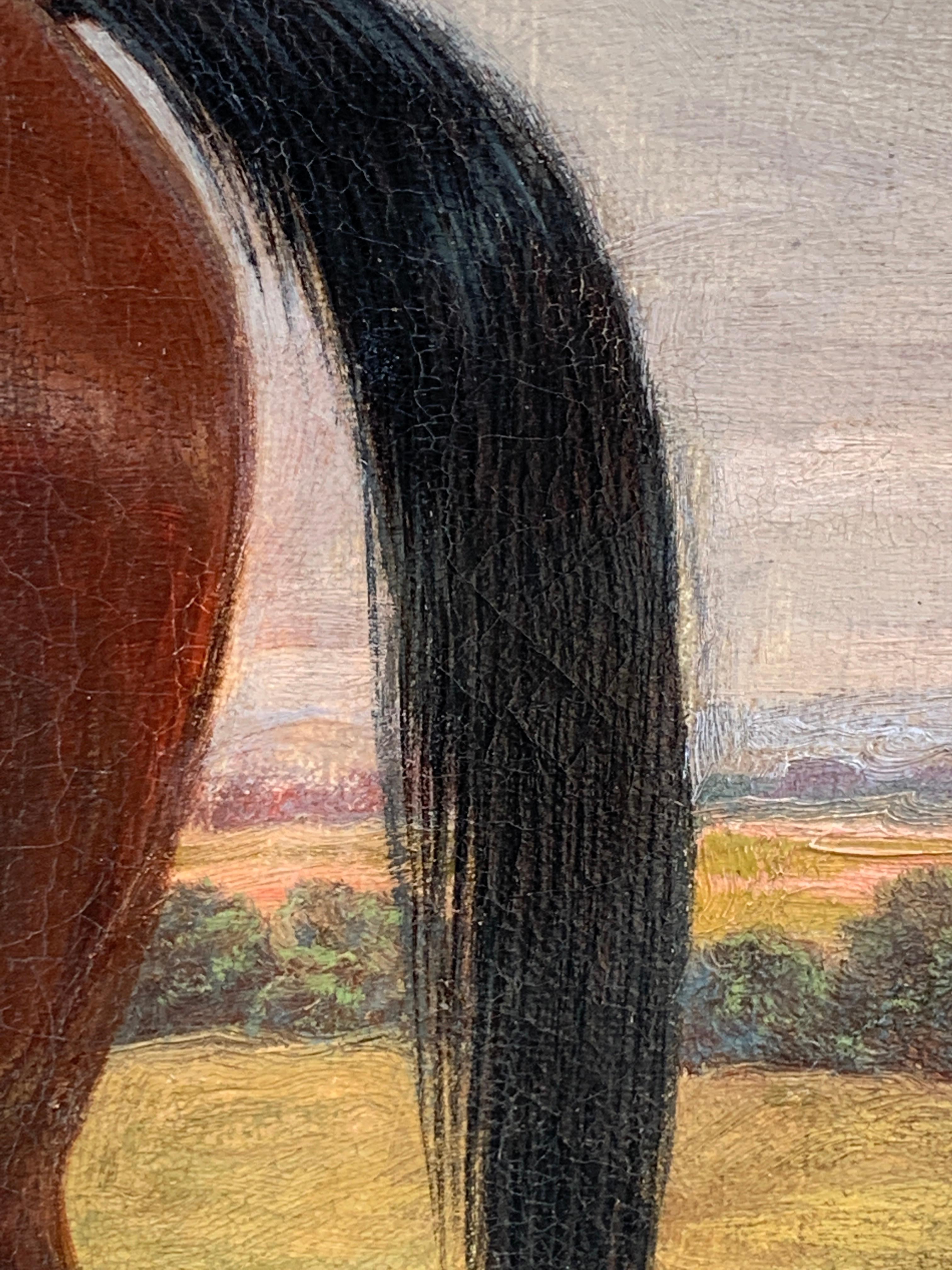 Well-painted English 19th century portrait of a horse in a landscape. 


Born in Melton Mowbray 1815 and died in Leeds 1862 
He was the eldest son of  John Ferneley Senior, and brother to Claude Lorraine Ferneley but little else is known about his
