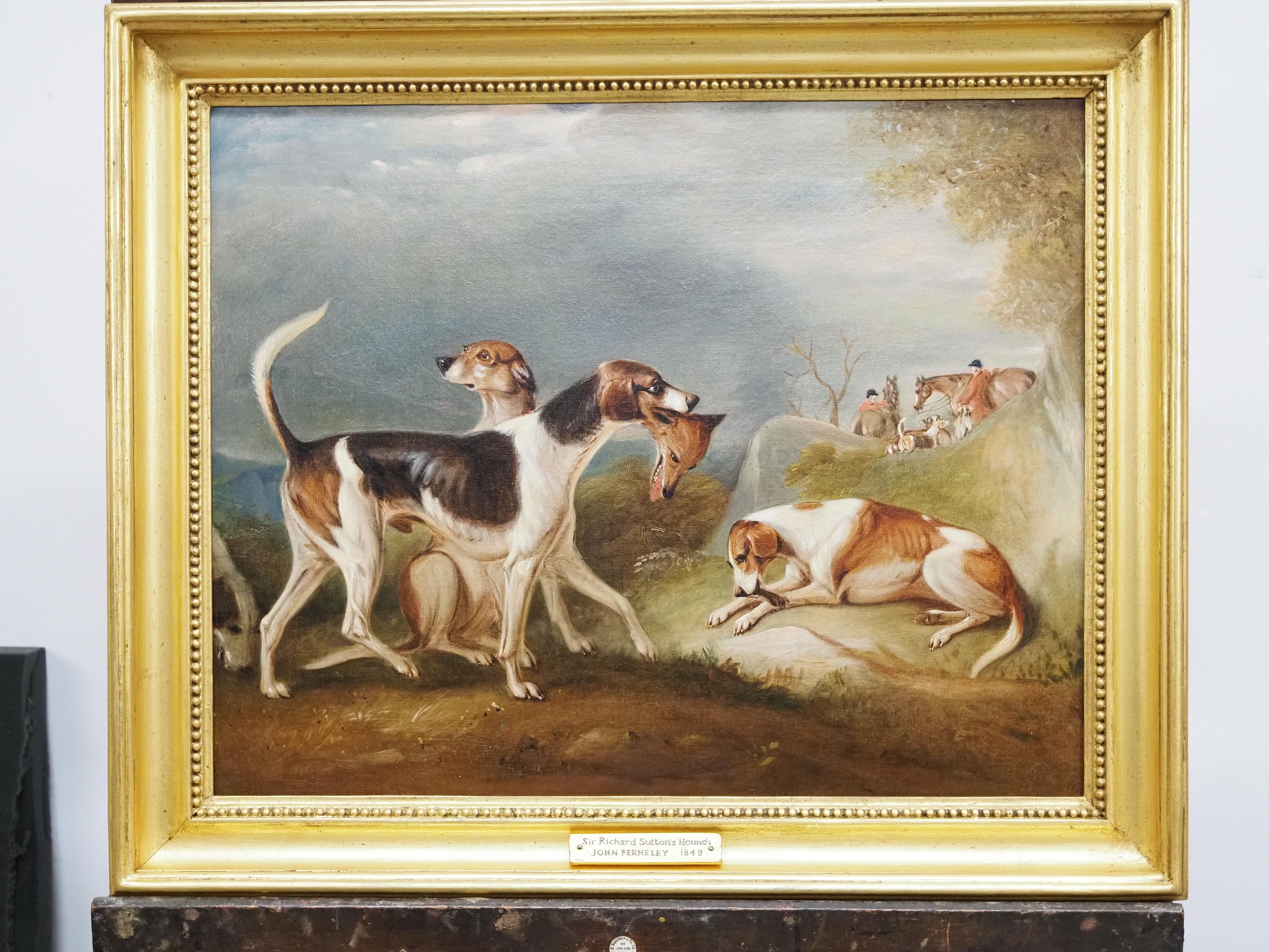 Les renards de Sir Richard Sutton - Painting de John Ferneley Senior