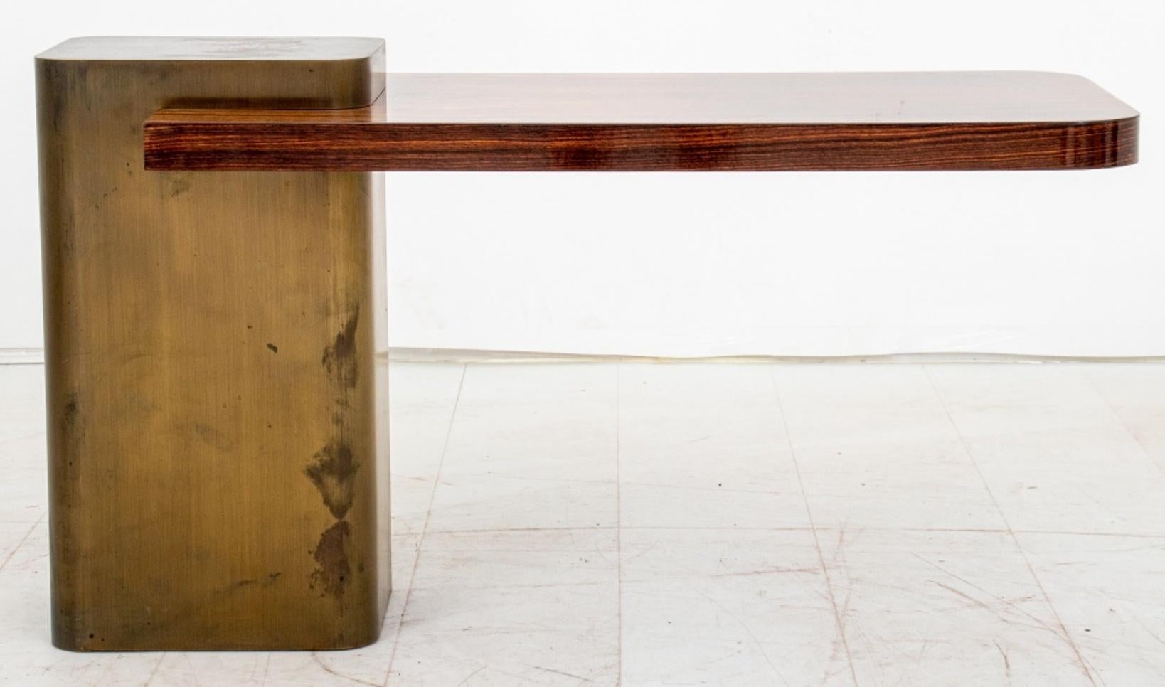 Modern John Fischer Furniture Cantilevered Bronze Table