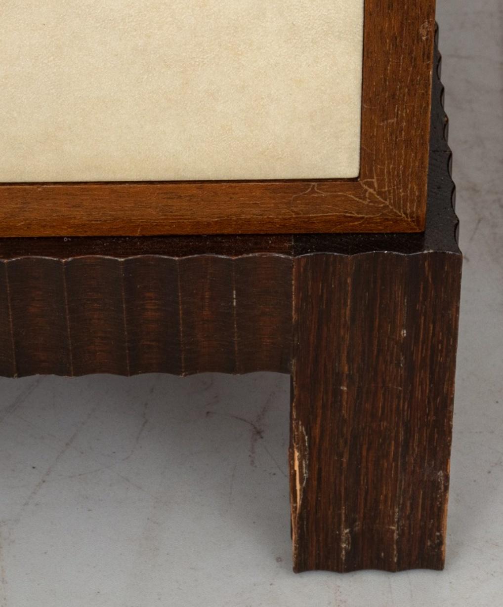 Contemporary John Fischer Furniture Parchment End Tables, Pair
