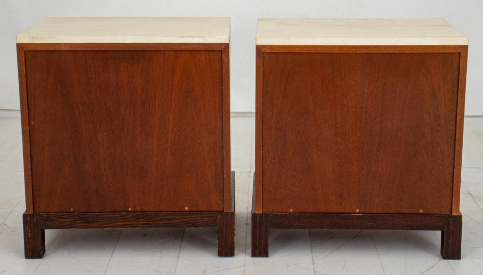 John Fischer Furniture Parchment End Tables, Pair 3