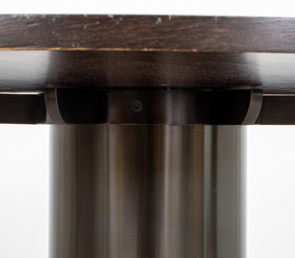 John Fischer Furniture Walnut Bronze Center Table In Good Condition In New York, NY