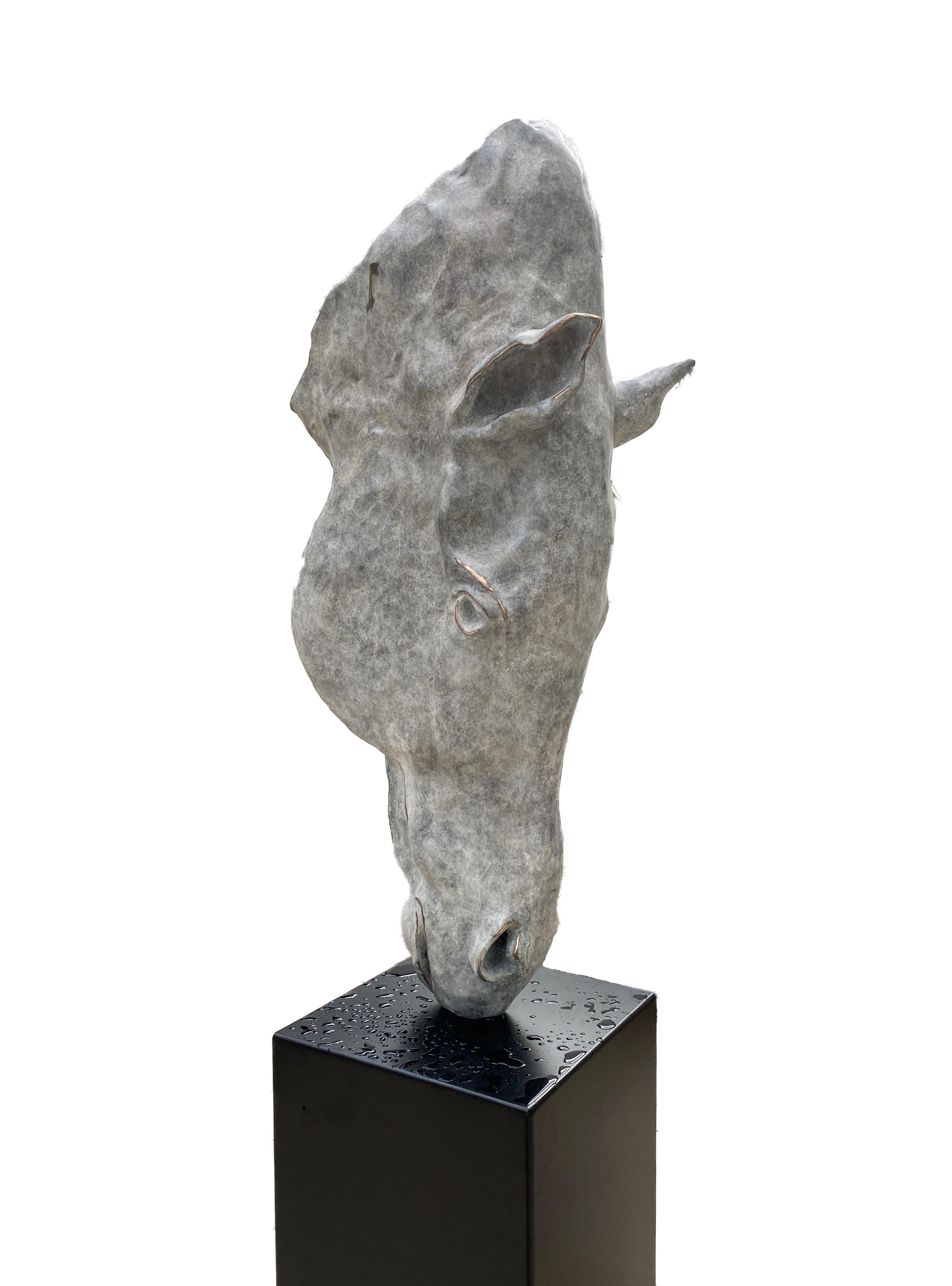 Gratitude, Bronze on Granite base - Sculpture by John Fitzgerald