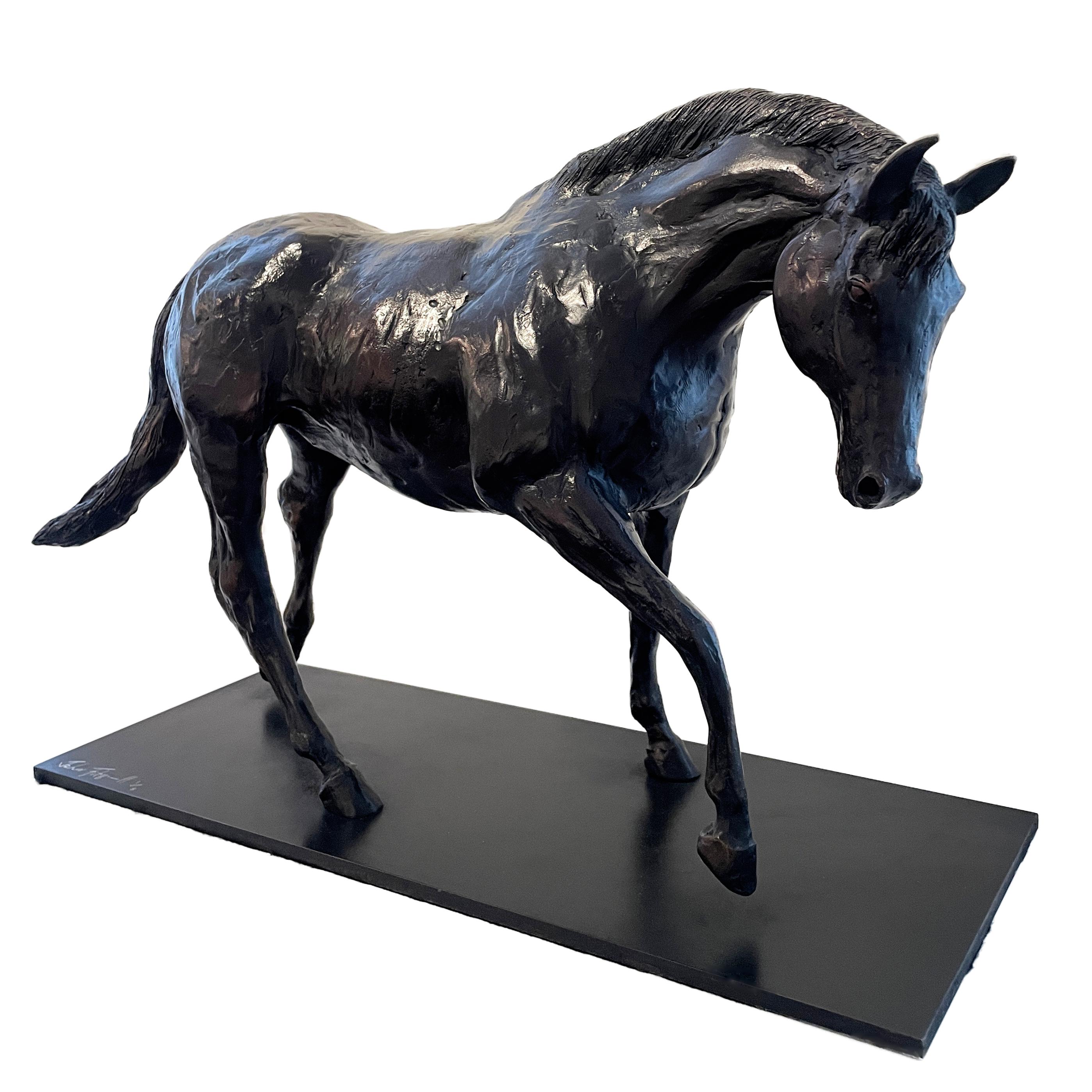 Walking stallion - Sculpture by John Fitzgerald