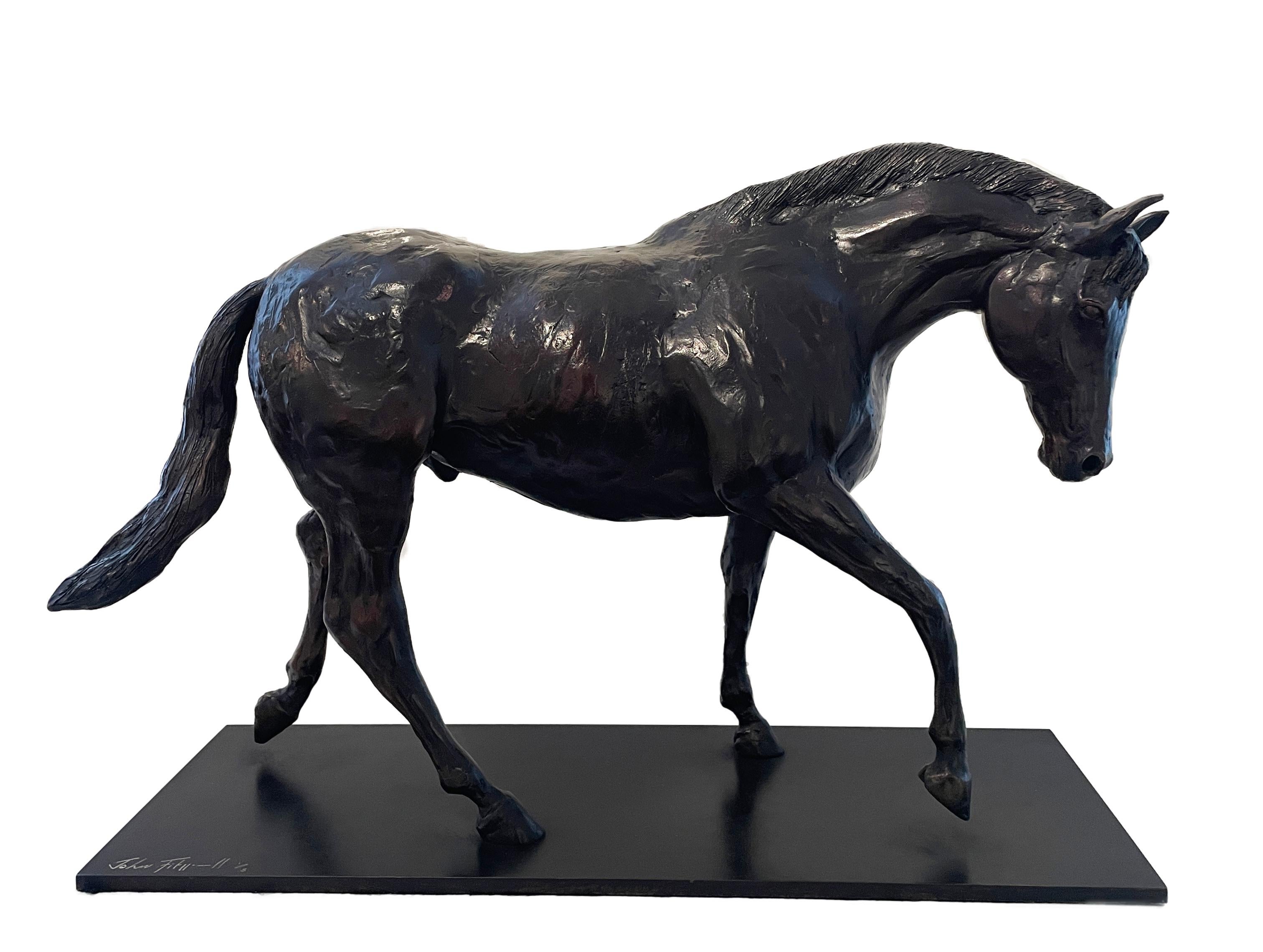 John Fitzgerald Still-Life Sculpture - Walking stallion