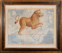 Antique eighteenth century sign of the zodiac - Leo 