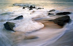 Rocks and Surf, St. Augustine, Florida, Fotografie, Archivtinte Jet