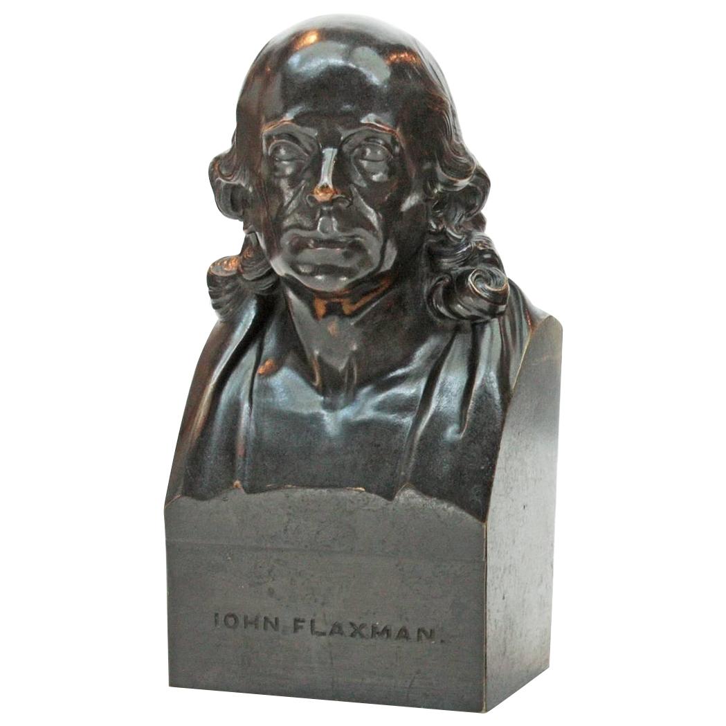 John Flaxman Small Bronze Bust after Samuel Joseph