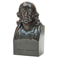 John Flaxman Small Bronze Bust after Samuel Joseph