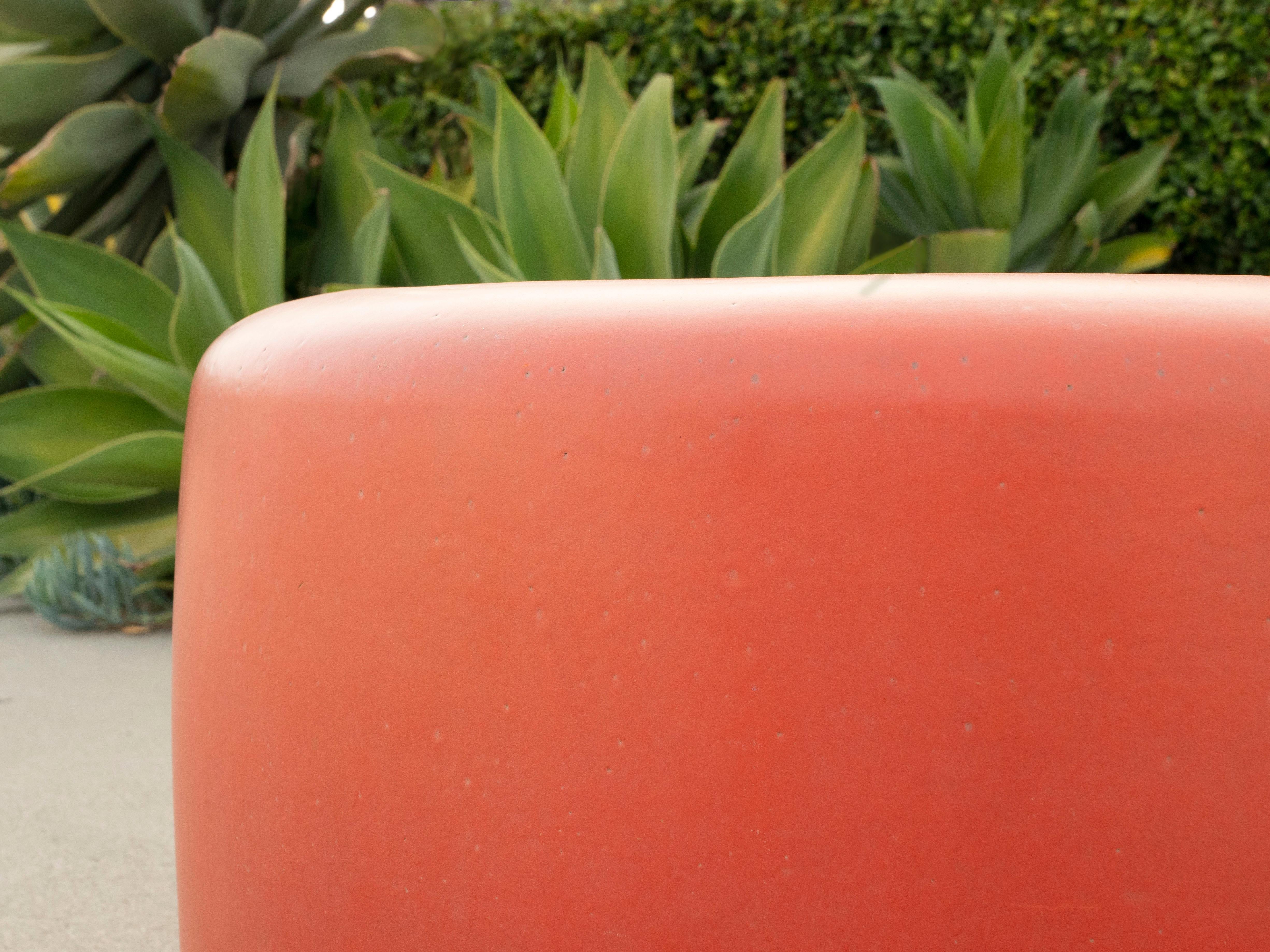 Mid-Century Modern John Follis for Architectural Pottery CP-25 Tire Planter in Matte Red Glaze