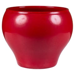 John Follis Hand Thrown Red Glazed Bell Planter for Architectural Pottery