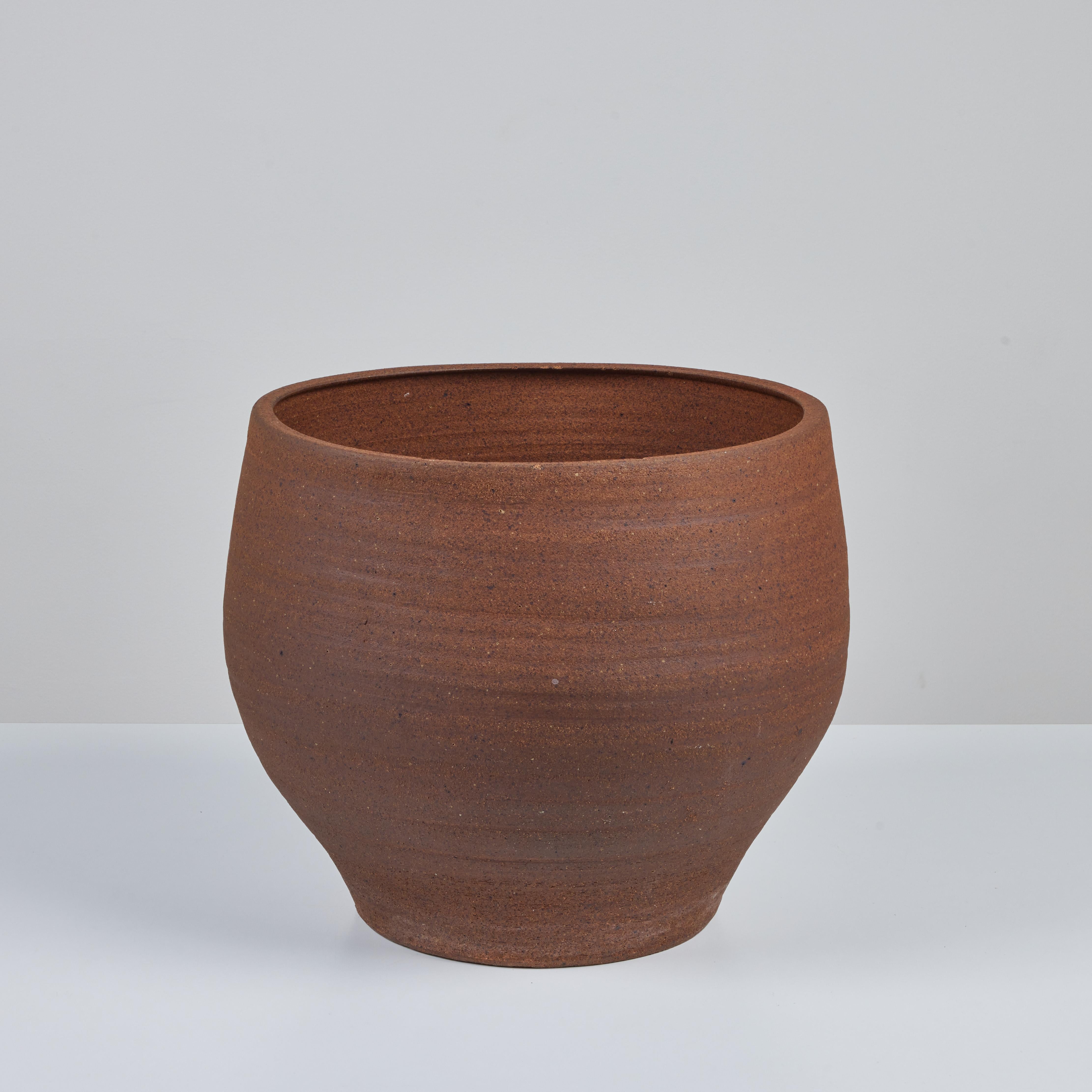 John Follis Hand Thrown Stoneware Bell Planter for Architectural Pottery In Good Condition For Sale In Los Angeles, CA