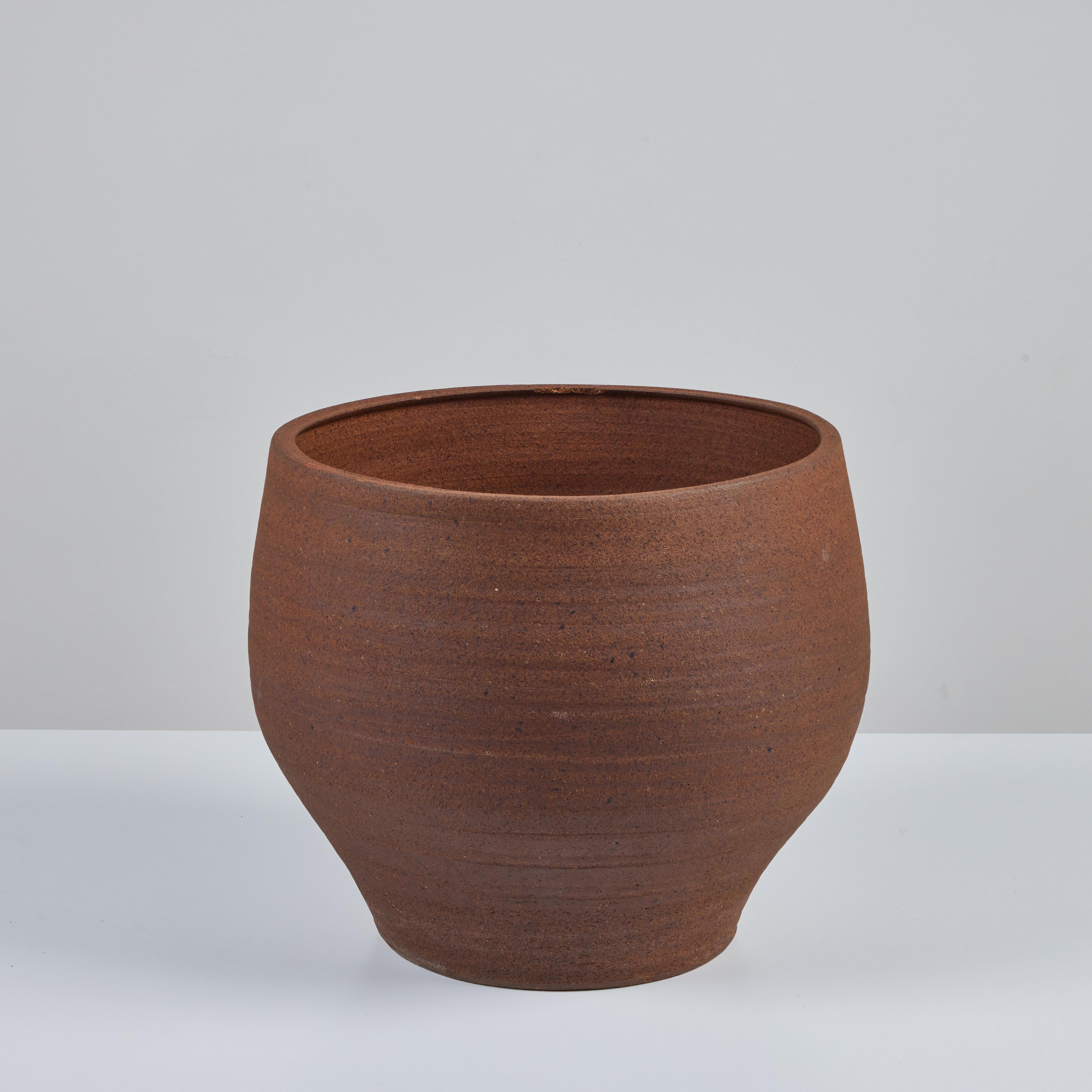 20th Century John Follis Hand Thrown Stoneware Bell Planter for Architectural Pottery For Sale