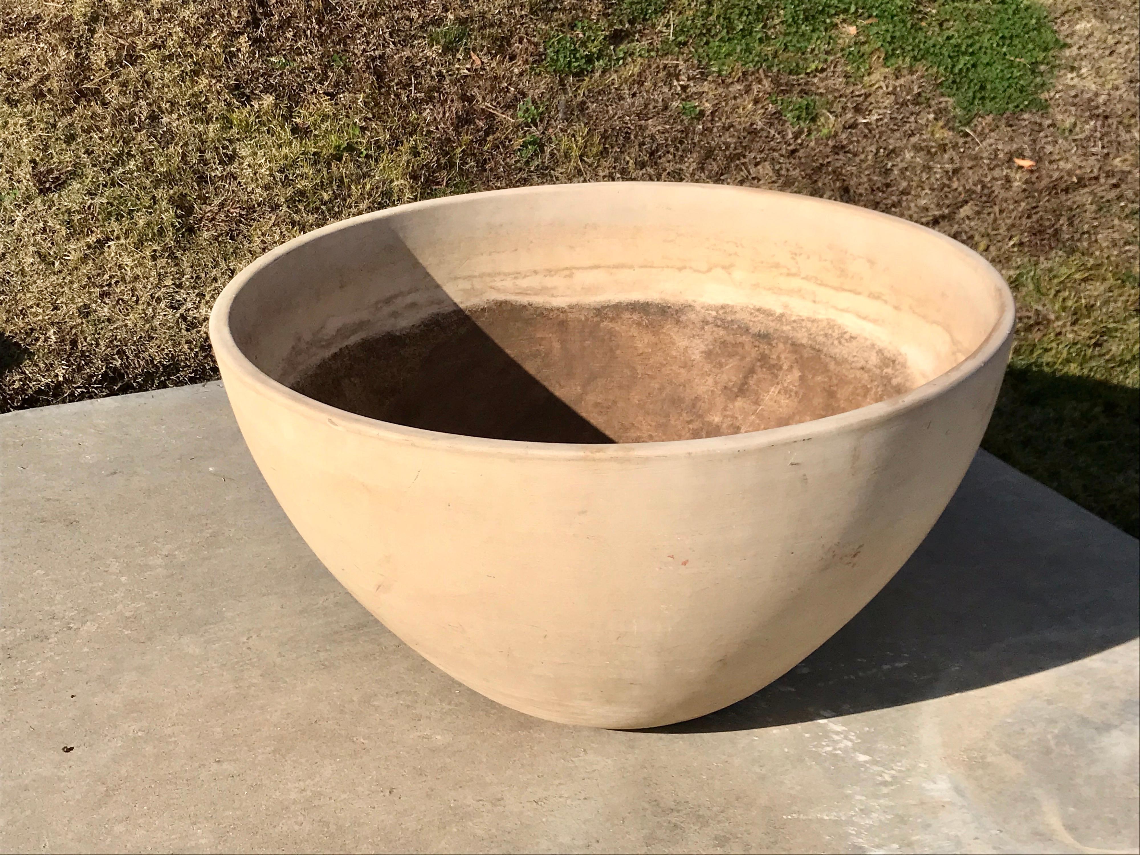 John Follis Large Architectural Pottery Bowl Planter 1