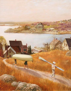 Vintage Children with Rowboat, Saturday Evening Post Cover