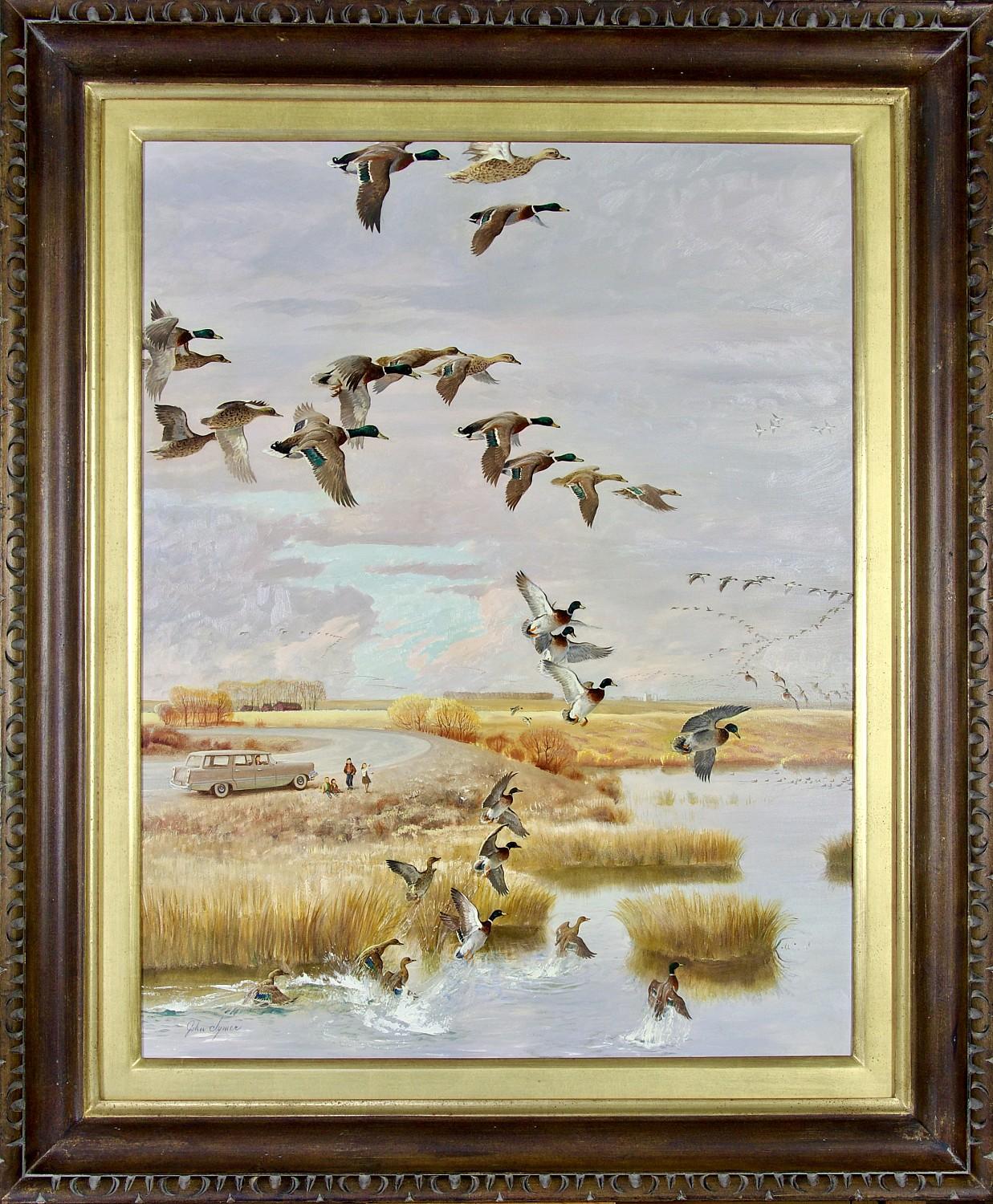 South for the Winter, couverture du Saturday Evening Post - Painting de John Ford Clymer
