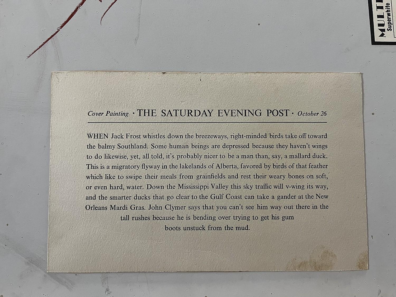 South for the Winter, couverture du Saturday Evening Post - Réalisme américain Painting par John Ford Clymer