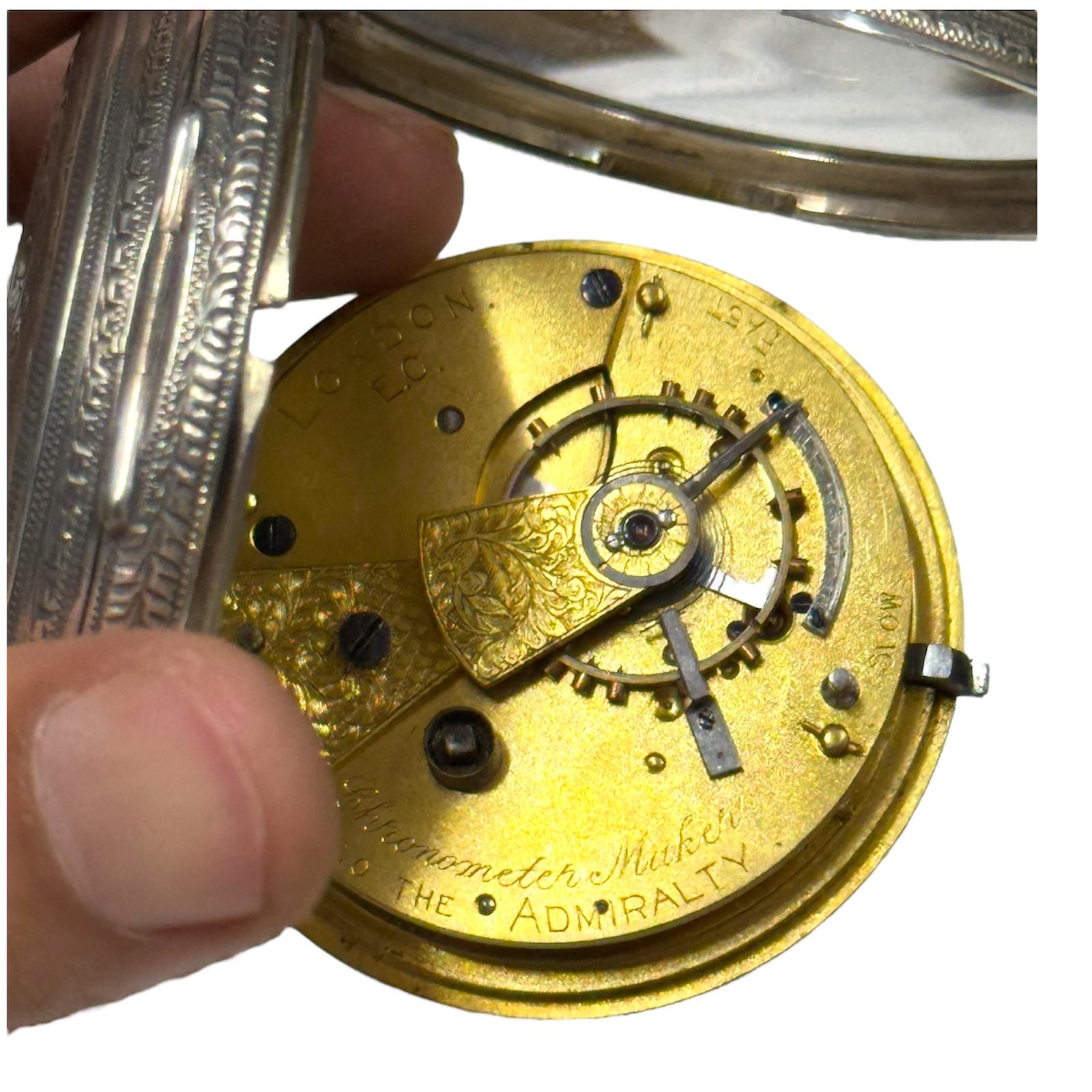 John Forrest Of London Maker To The Admiralty Pocket Watch 54mm Fusee For Sale 5