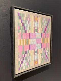 «Abstracción 20», pintura acrílica sobre lienzo, enmarcada, 21 x 17 pulgadas, John Foster