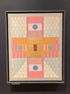 Abstraction 21, Acrylic Paint on Canvas, Framed, 21 x 17 inches, John Foster
