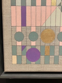 « Abstraction 22 », peinture acrylique sur toile, encadrée, 21 x 17 pouces, John Foster