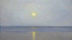 Vintage John Foulger (1942-2007) British Post impressionist oil painting Sussex Seascape