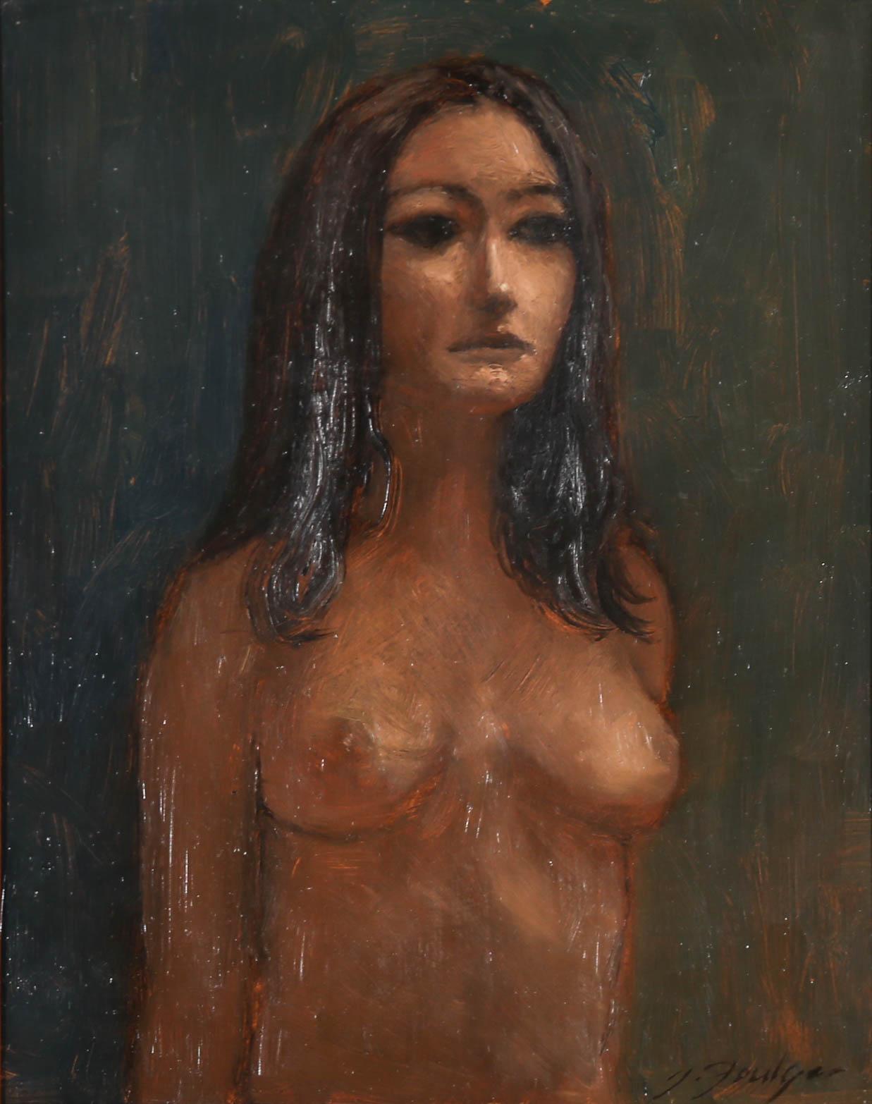 John Foulger (1943-2007) - Framed 1979 Acrylic, Nude Study For Sale 1