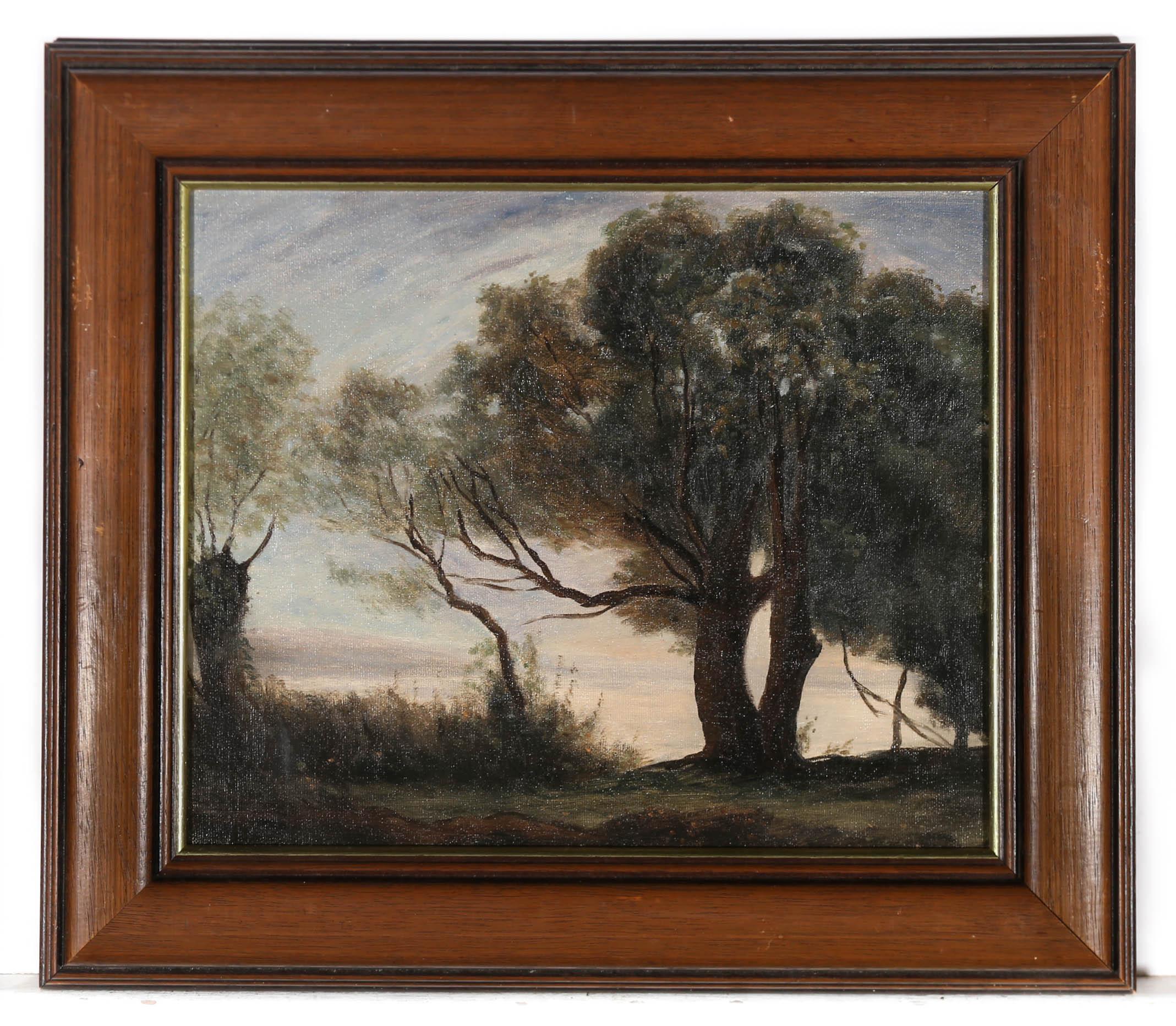 John Foulger (1943-2007) - Framed 20th Century Oil, Trees with a View For Sale 2