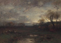 „Late Afternoon“, J. Francis Murphy Tonalistische Sommer-/Herbstlandschaft