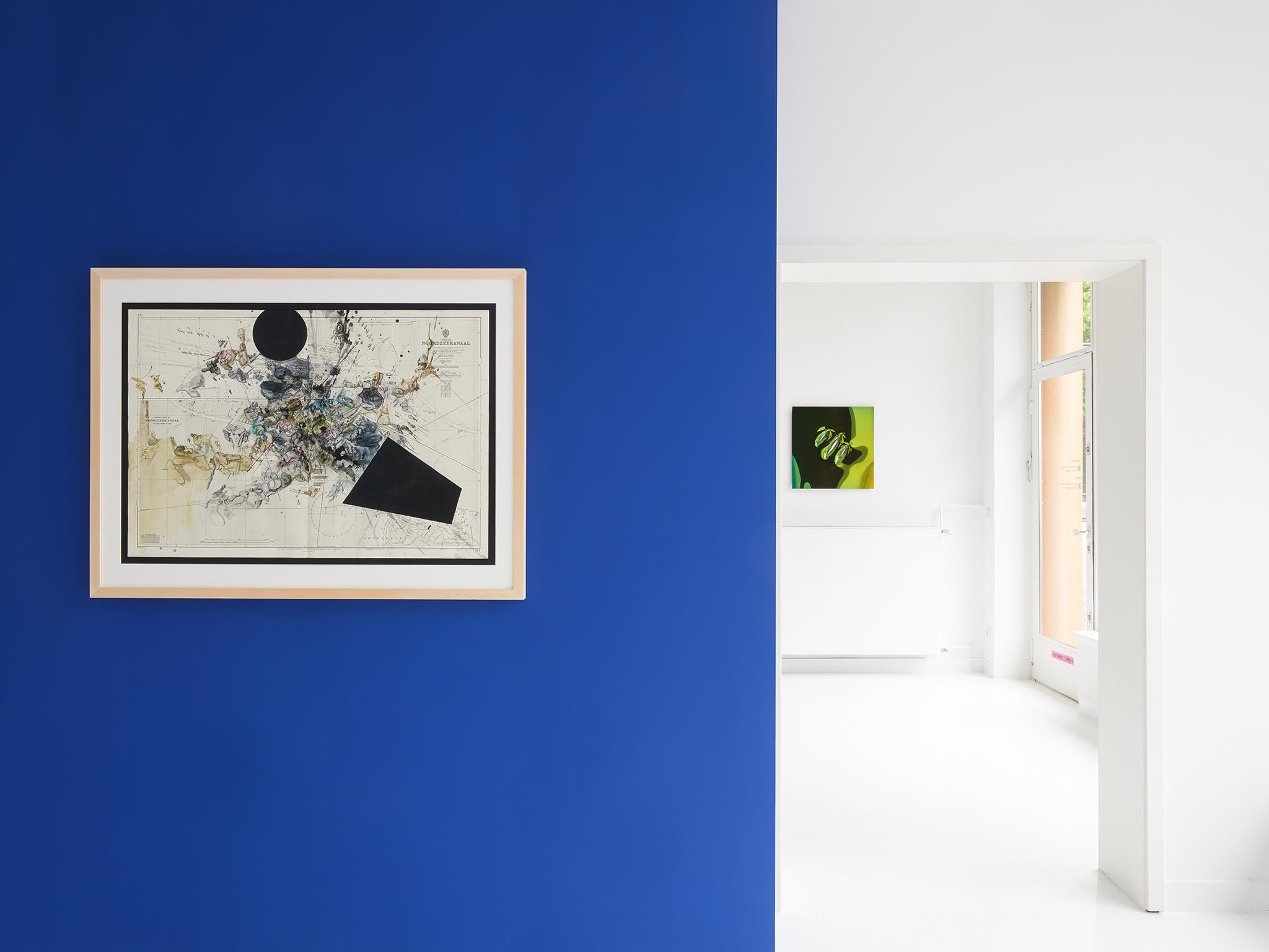 Assiette de miroir carrée en acier vert de John Franzen avec découpe à l'axe 60 x 60 cm en vente 7