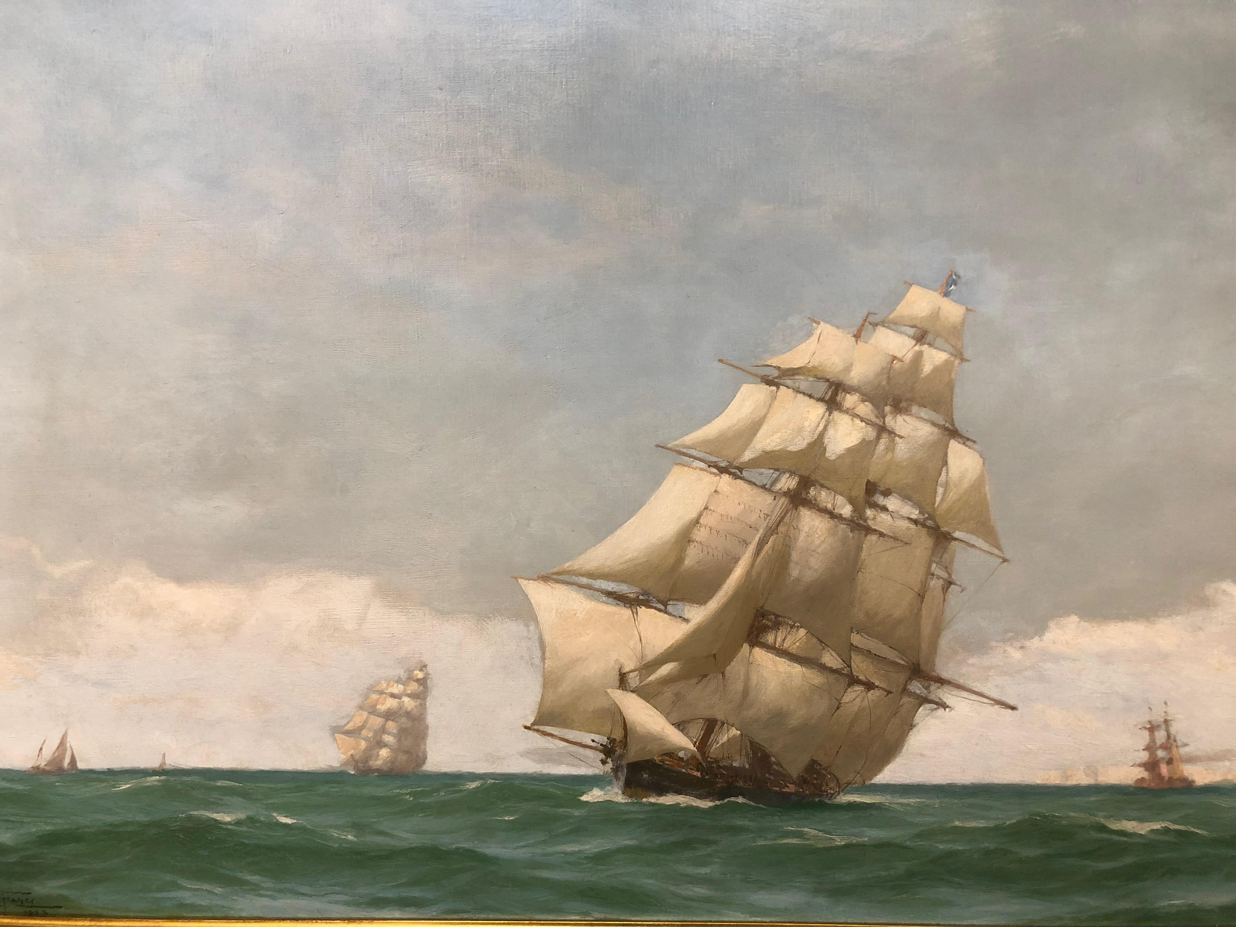 Off Dover - Maritime Seacape von einem Klipper-Segelschiff von John Fraser R.B.A 2