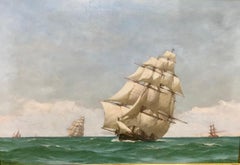 Off Dover - Maritime Seacape Of A Clipper Sailing Ship By John Fraser R.B.A