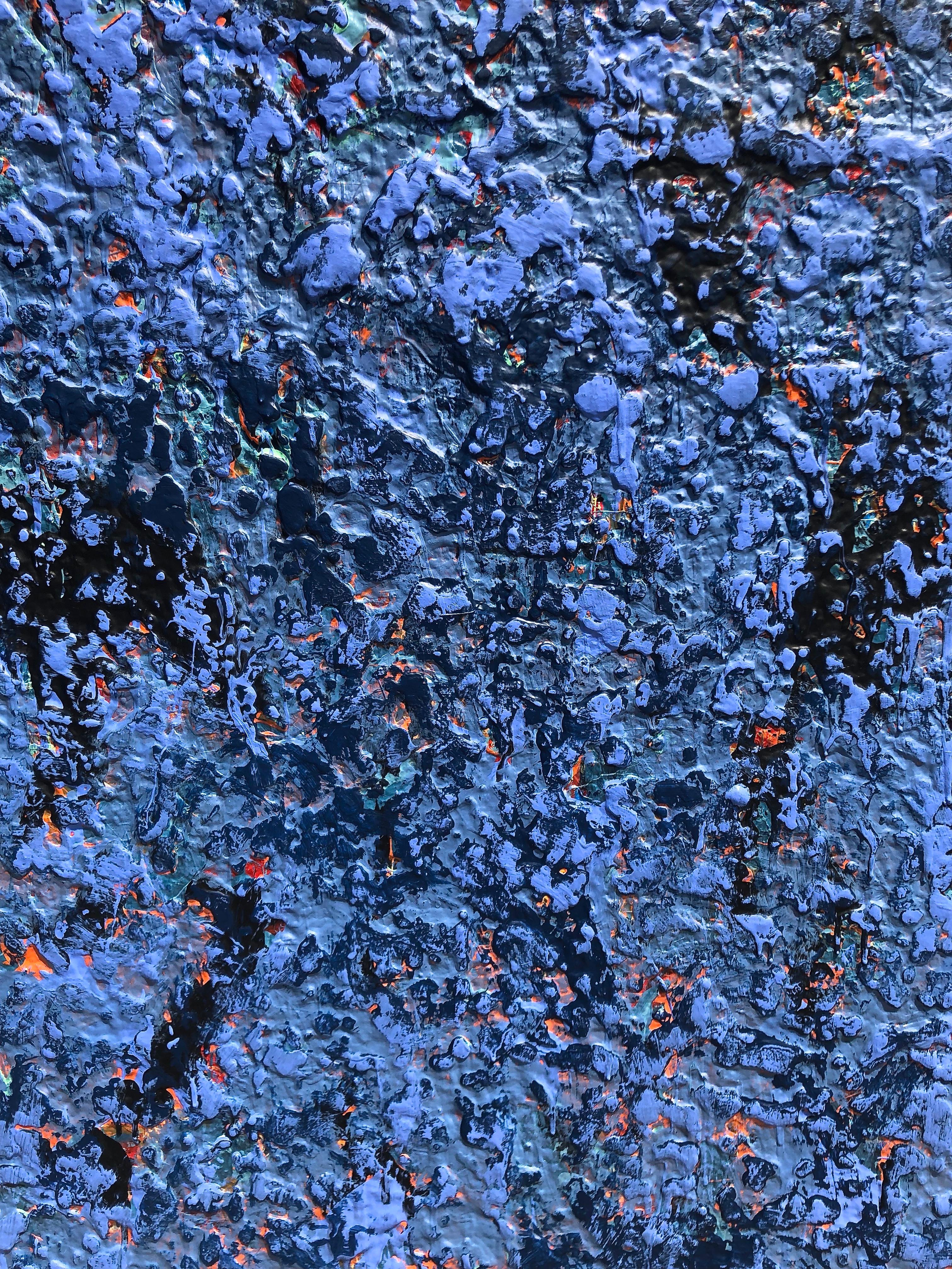 Blue Rain Large Contemporary Abstract Painting 1