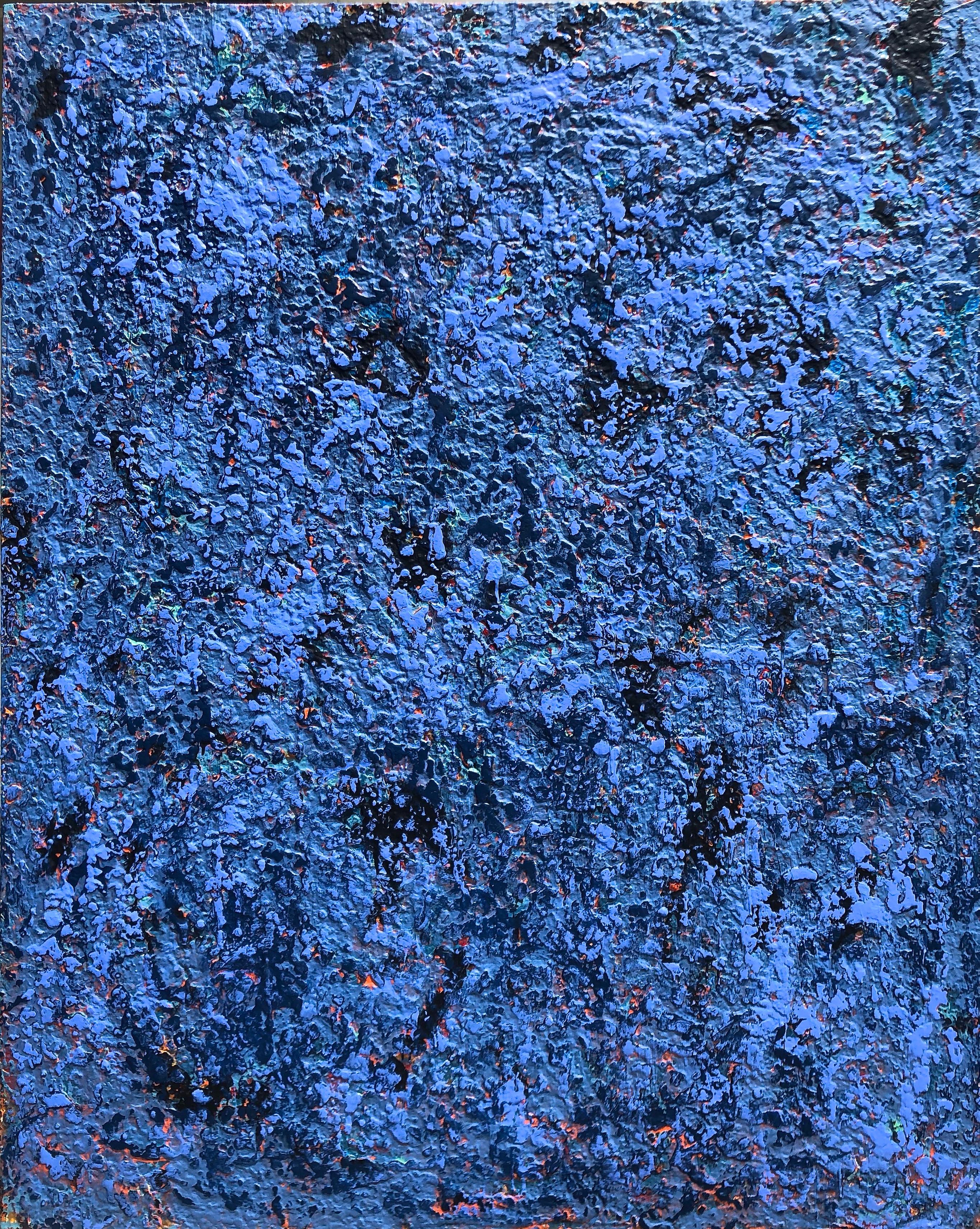 Blue Rain Large Contemporary Abstract Painting 2