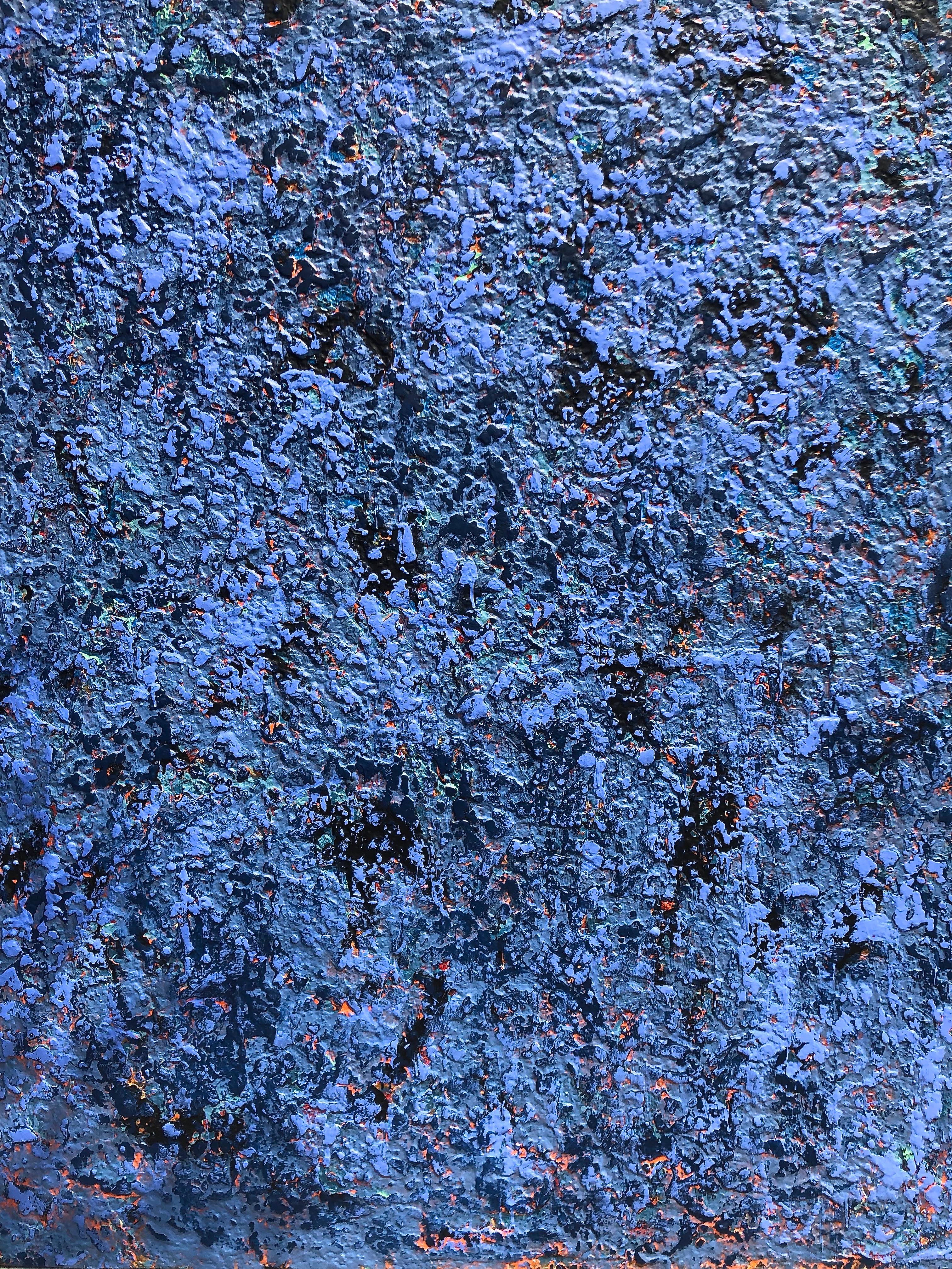 Blue Rain Large Contemporary Abstract Painting 4