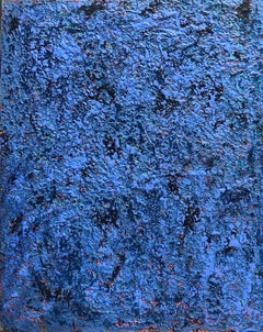 Blue Rain Large Contemporary Abstract Painting