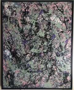  Purple Green Drip Abstract