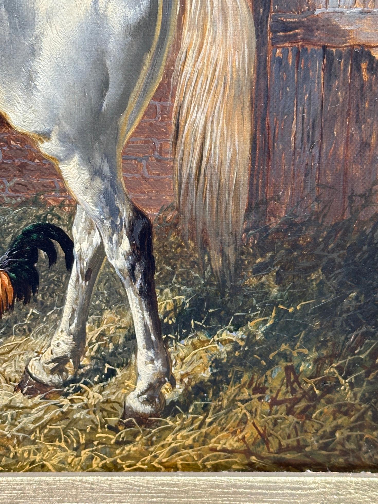 John Frederick Herring, Junior (británico, 1815-1907)

Corral inglés con caballo, cabra, gallinas y burro
Óleo sobre lienzo, hacia 1870

Esta composición rural magníficamente detallada de John Frederick Herring Junior capta el armonioso encanto de