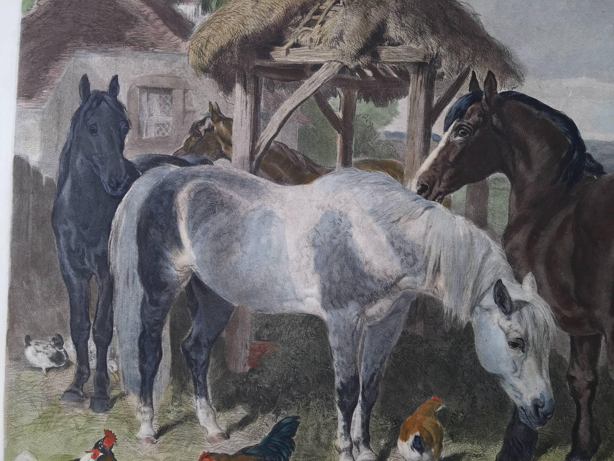 An English Farmyard - Painting by John Frederick Herring Jr.
