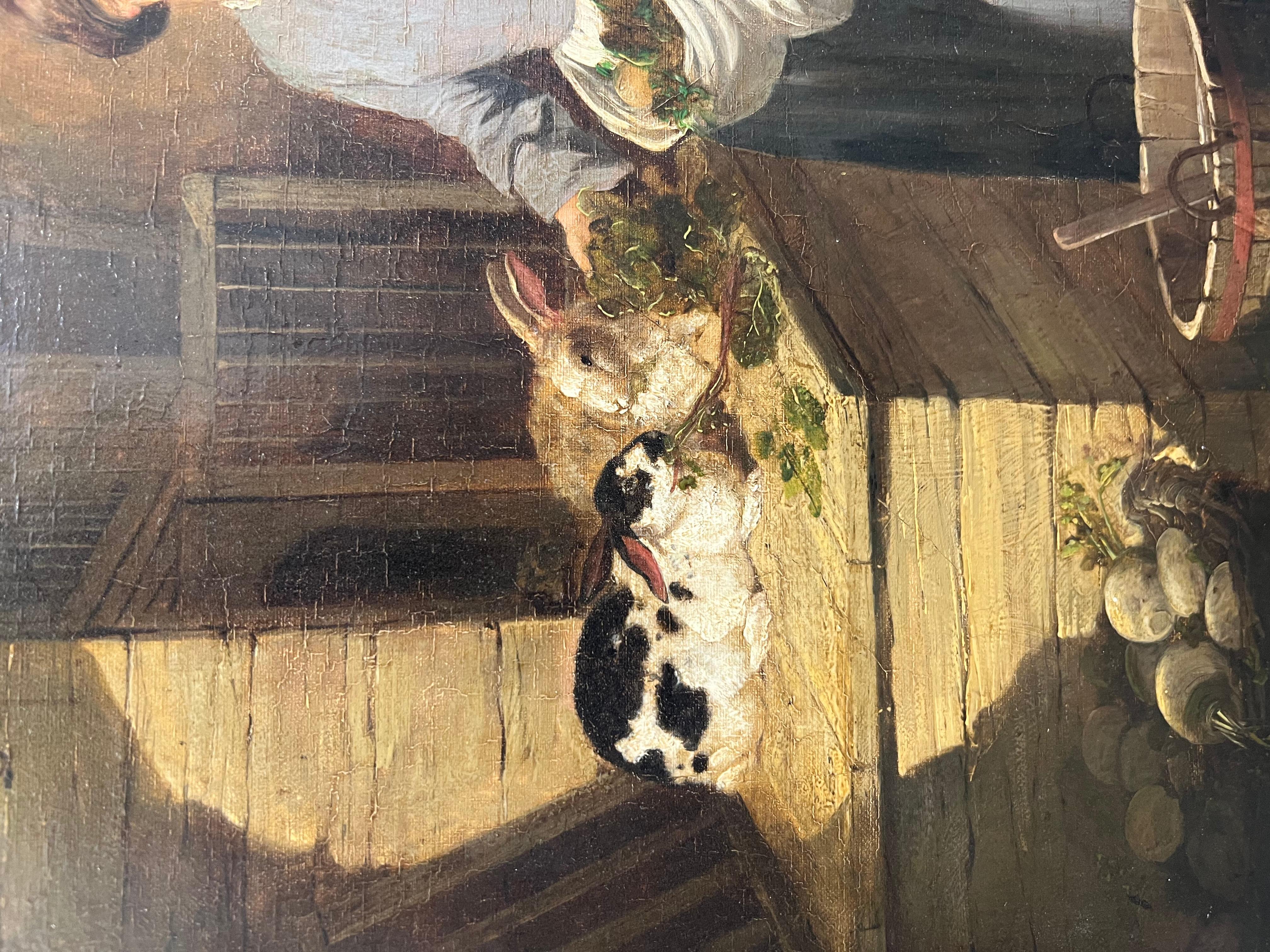 Familienbetrieb (Schwarz), Animal Painting, von John Frederick Herring Jr.