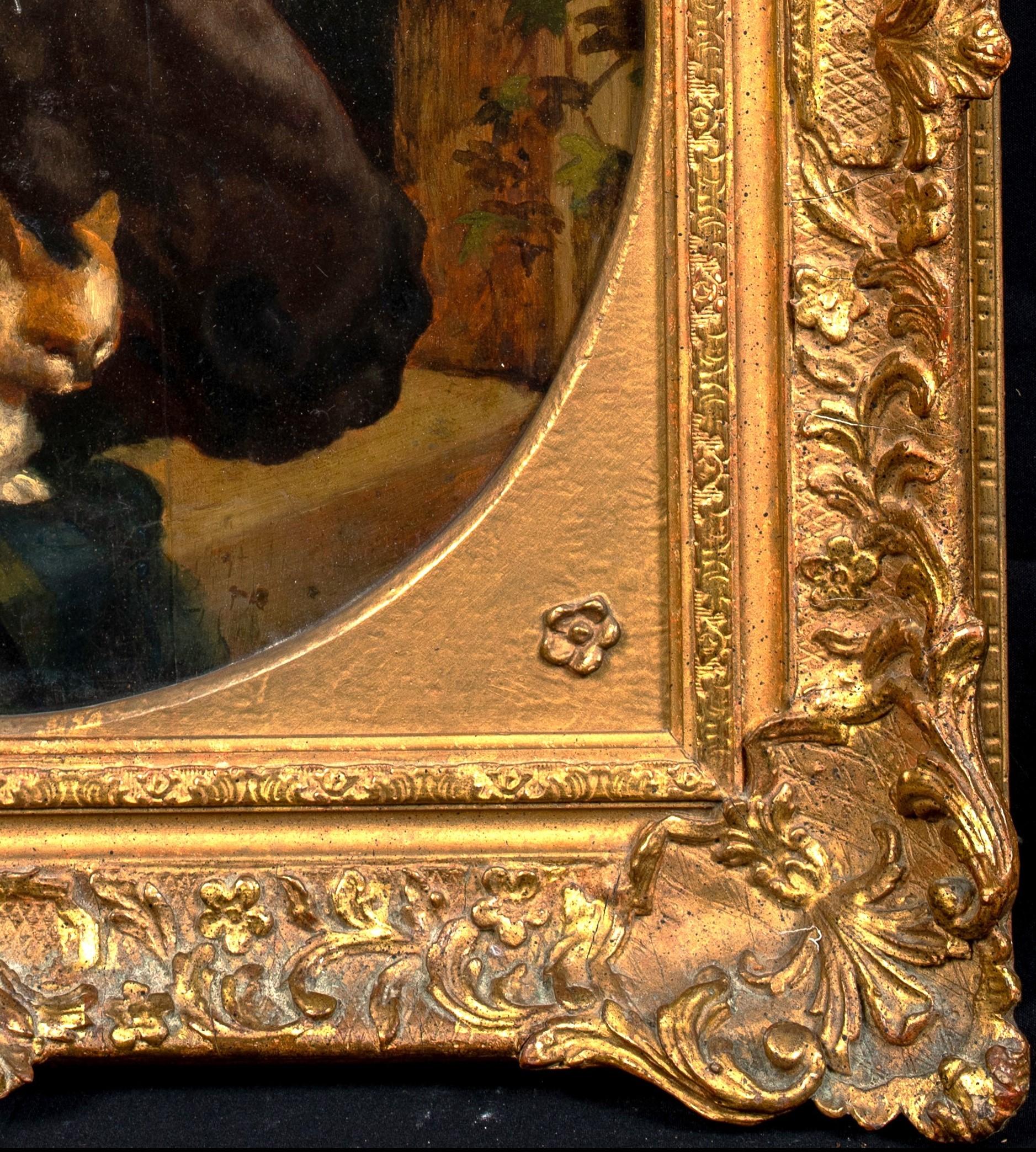 Pferd und Katze, 19. Jahrhundert 

Kreis von John Frederick HERRING (1815-1907)

Porträt eines Pferdes und einer Katze, 19. Jahrhundert, Öl auf Leinwand. Ungewöhnliche Bauernhofszene, aber typisch für die Werke von Herring in dieser Zeit, der diese