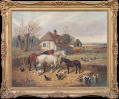 Horses, Chickens & Pigs On The Farm, 17th Century   by John Frederick II HERRING