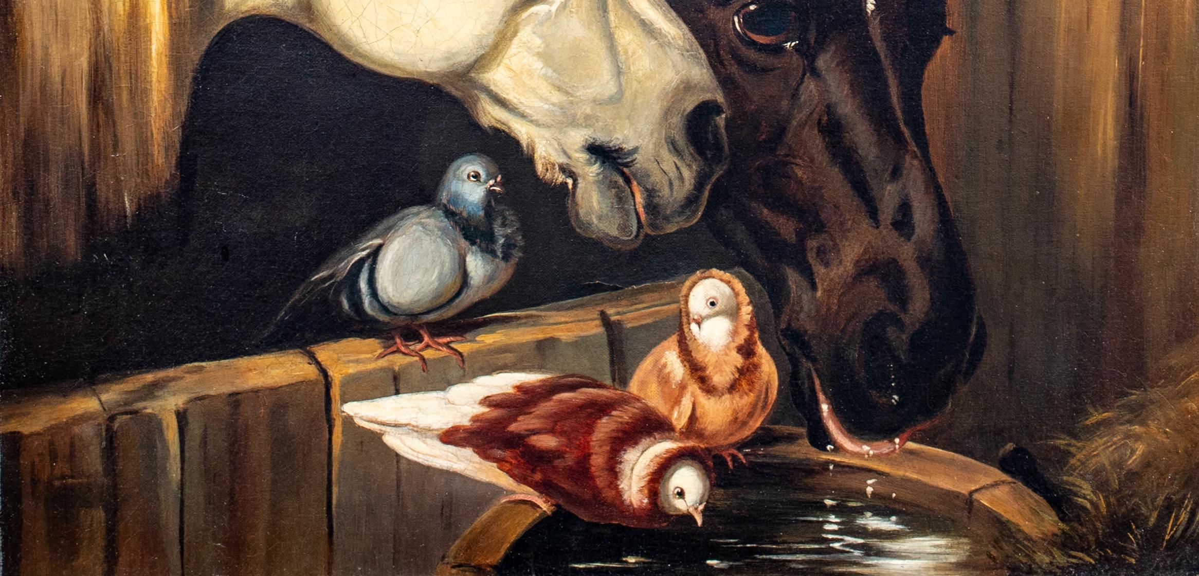 Horses & Pigeons, 19th Century  - John Frederick II HERRING (1815-19 1