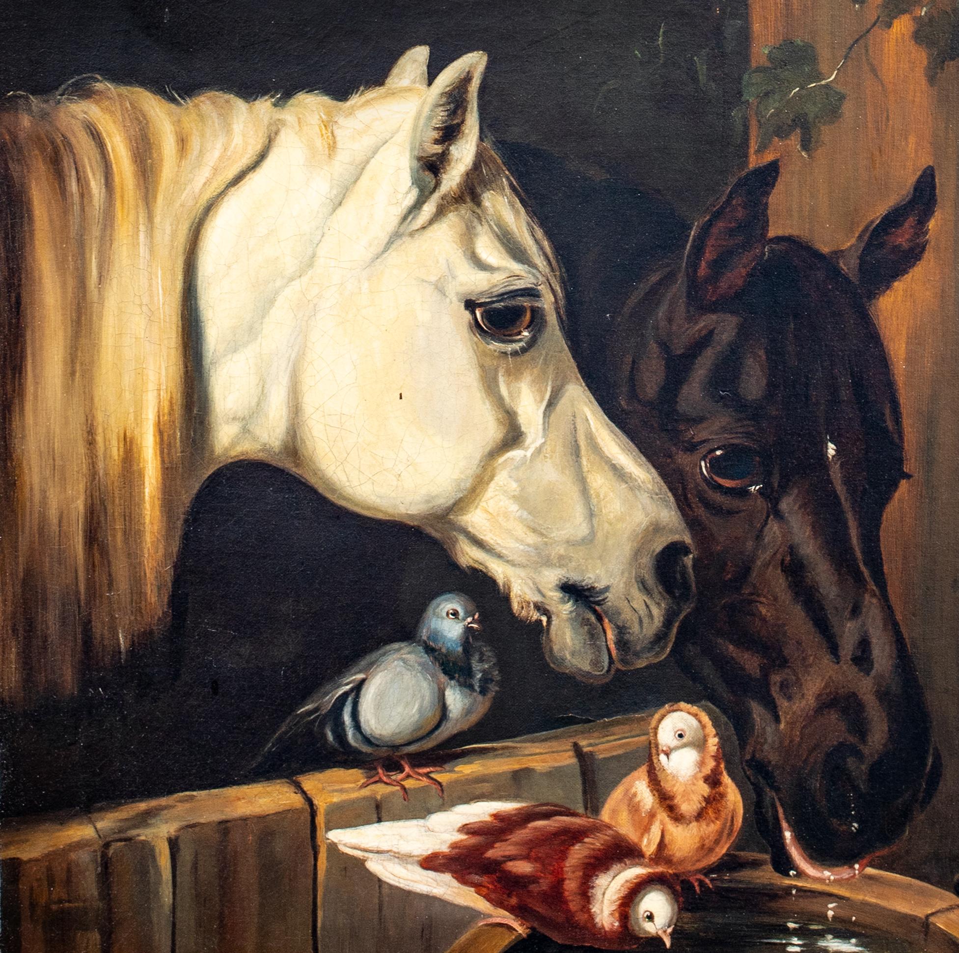 Horses & Pigeons, 19th Century  - John Frederick II HERRING (1815-19 3