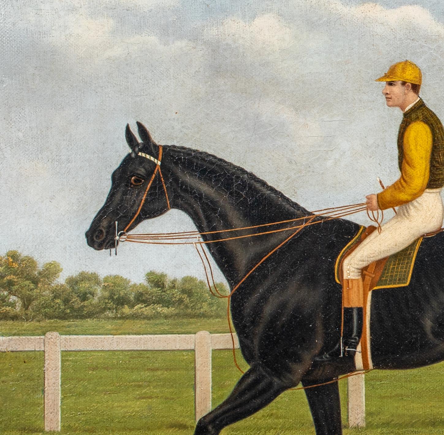 Jockey & Racehorse, 19. Jahrhundert  - signiert und datiert 4