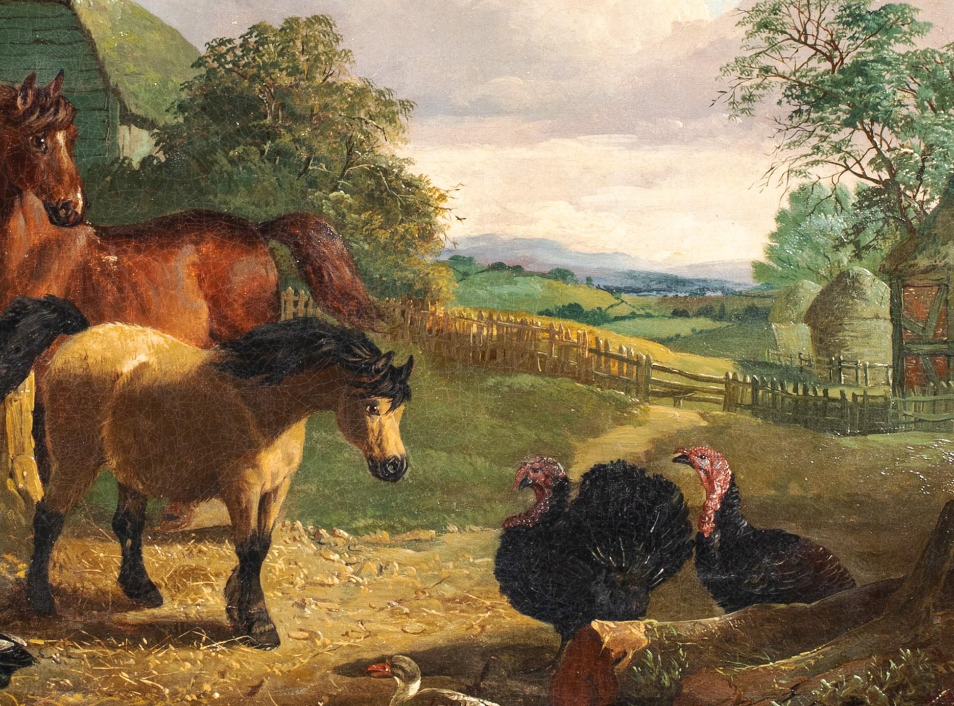 The Farmyard, Horses, Ducks, Turkeys and Chickens, 19th Century   3